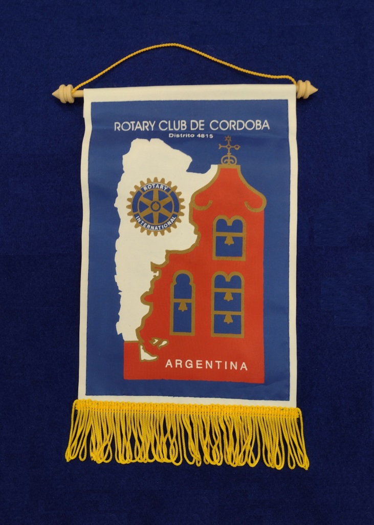 3 Rotary Club Banners / Bannerettes: Slatina Romania, Romanian Flag & Rotherham